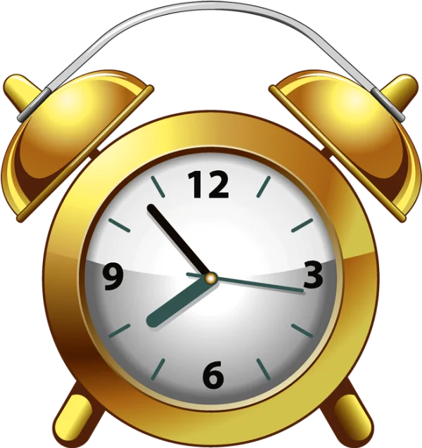 Golden Alarm Clock Transparent PNG