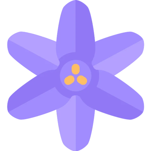 Purple Flower Icon PNG Transparent Background
