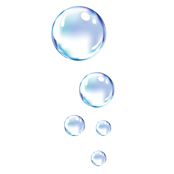 Realistic Water Bubbles PNG Transparent Background
