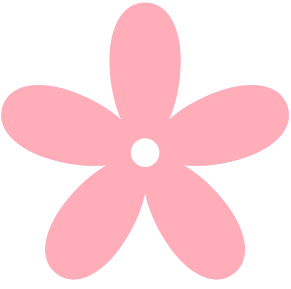 Stylized Pink Flower Icon PNG Transparent
