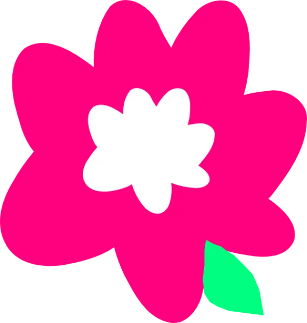 Stylized Pink Flower PNG Transparent Background
