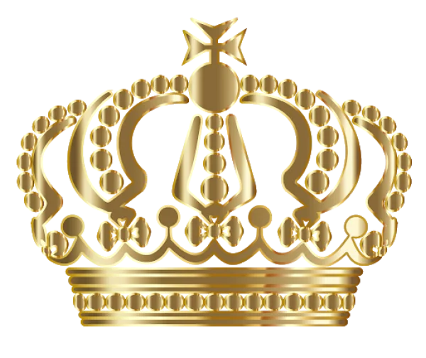 Golden Royal Crown PNG Transparent Background