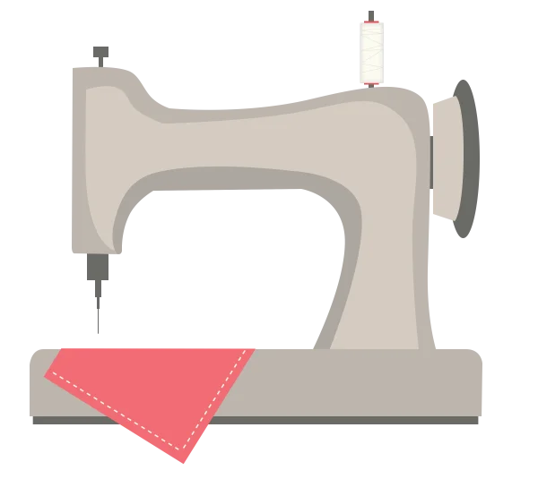 Sewing Machine Flat Design PNG Transparent Background