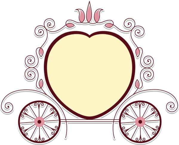 Ornate Fairytale Carriage Frame PNG
