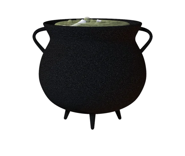 Cauldron with Bubbling Potion PNG Transparent Background