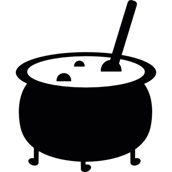 Cauldron with Stirring Spoon Transparent PNG