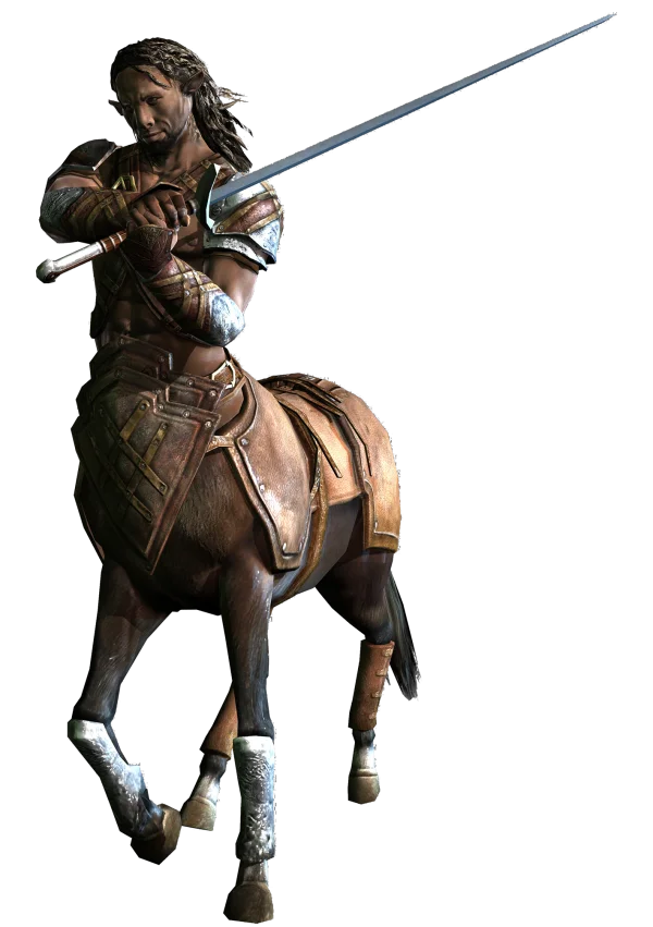 Armored Centaur Warrior with Sword PNG