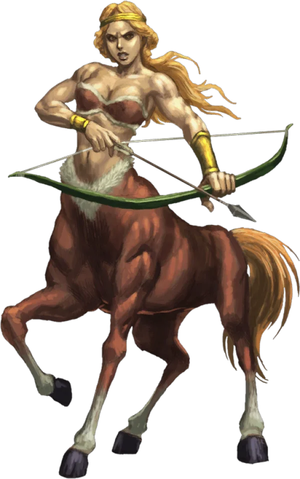 Female Centaur Archer Warrior PNG