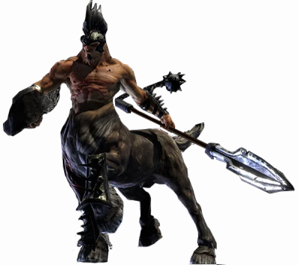 Centaur Warrior with Spear PNG Transparent Background