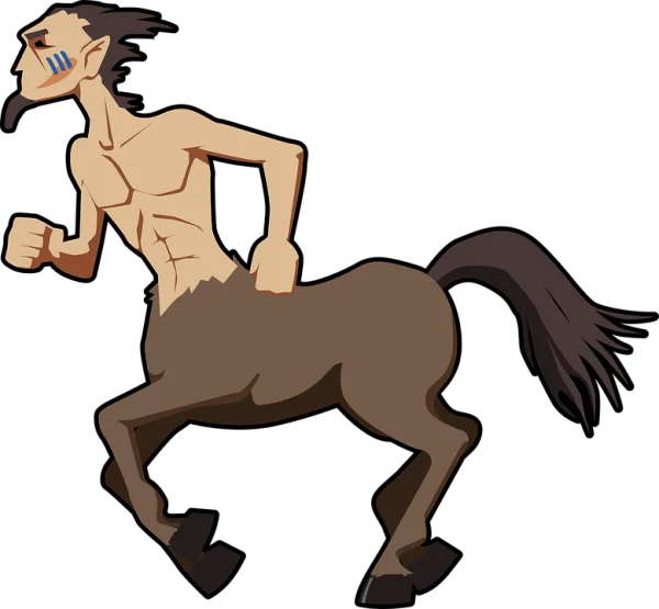Running Stylized Centaur PNG Transparent Background