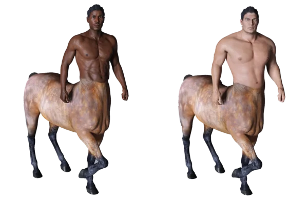 Two Male Centaurs PNG Transparent Background