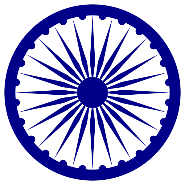 Blue Ashoka Chakra PNG Transparent Background