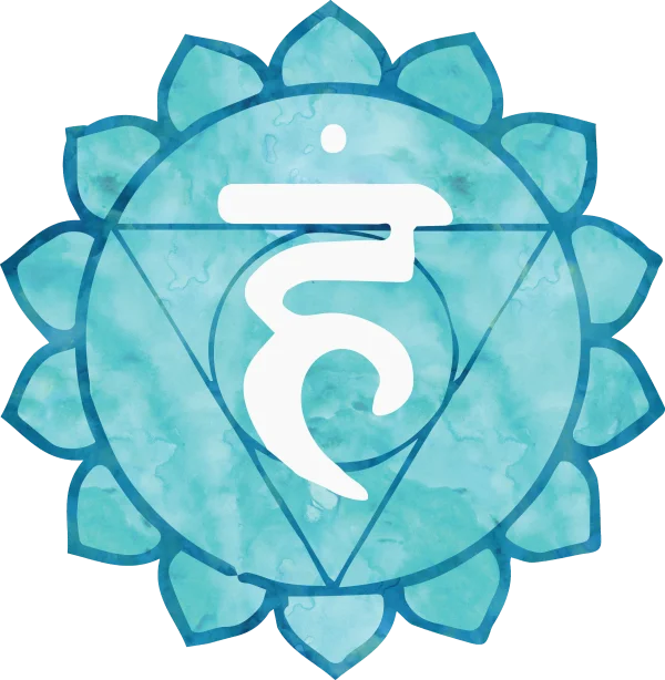 Vishuddha Throat Chakra Watercolor PNG