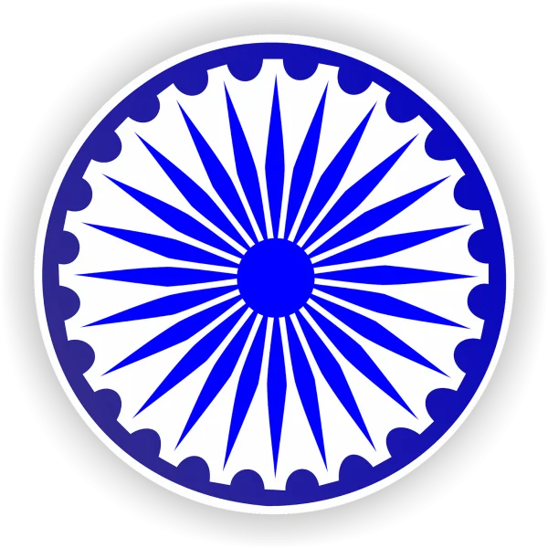 Ashoka Chakra Indian Symbol PNG Transparent Background