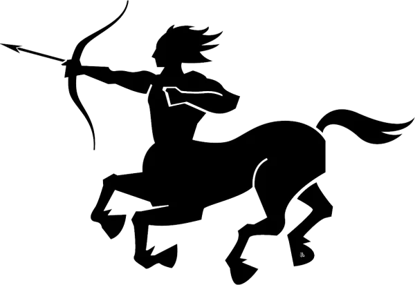 Black Centaur Archer Silhouette PNG