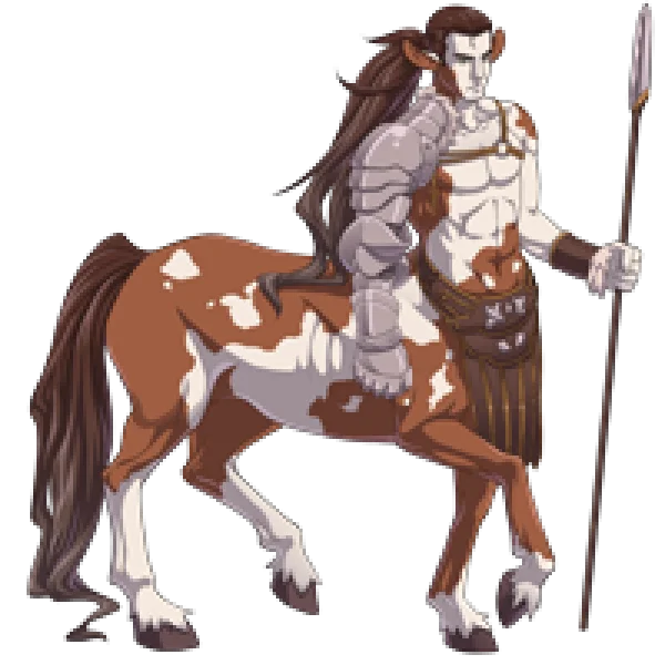Centaur Warrior with Spear PNG Transparent