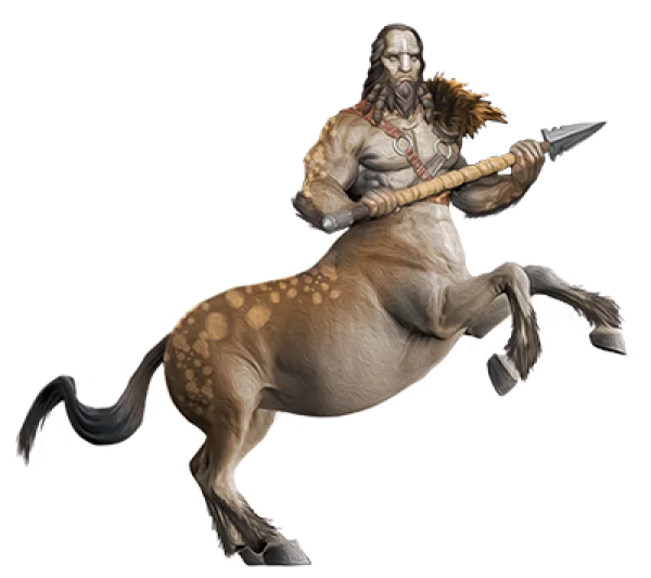 Centaur Warrior with Spear PNG Transparent