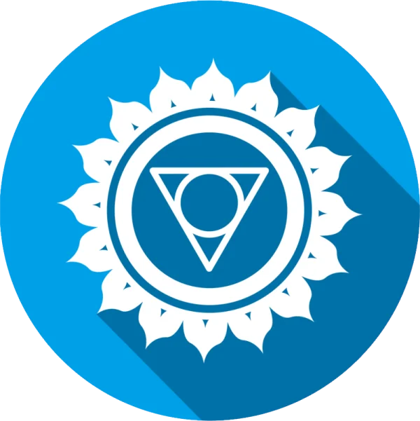 Throat Chakra Symbol Blue Icon PNG