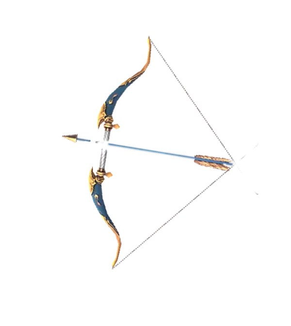 Fantasy Elven Bow and Arrow PNG
