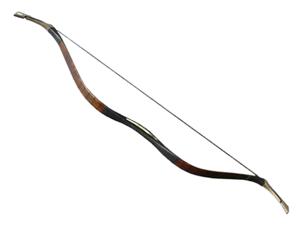 Classic Wooden Archery Bow PNG