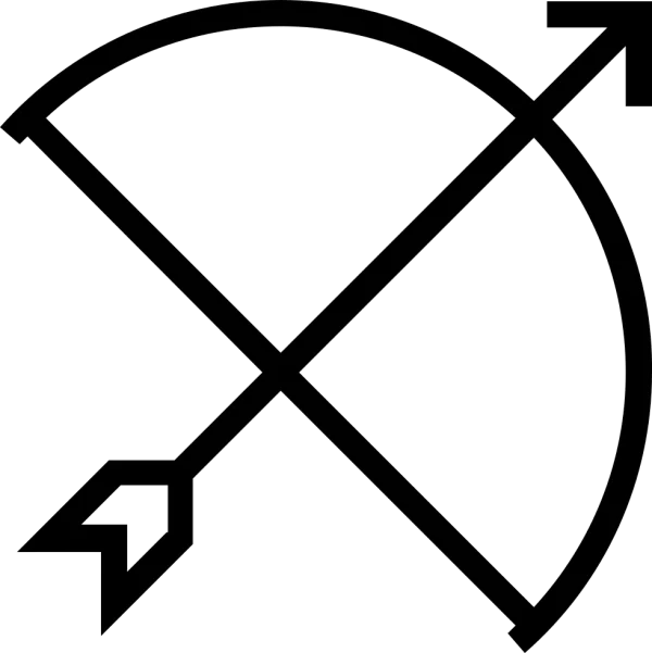 Bow and Arrow Icon PNG Transparent Background