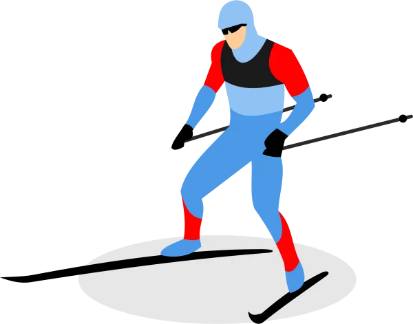 Cross-Country Skier PNG Transparent Background