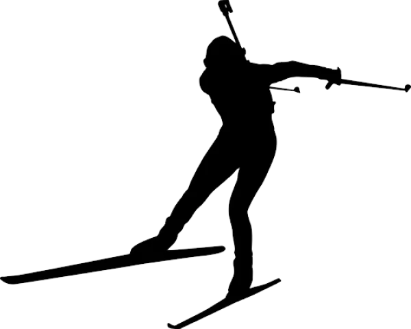 Biathlon Skier Shooting Silhouette PNG