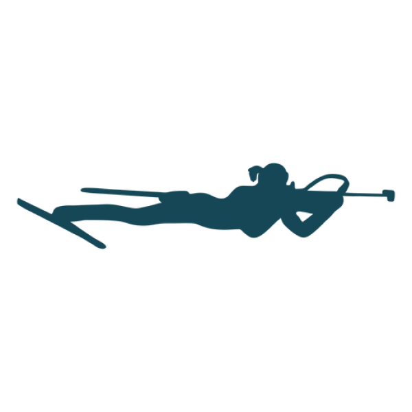 Biathlon Skier Silhouette PNG Transparent Background
