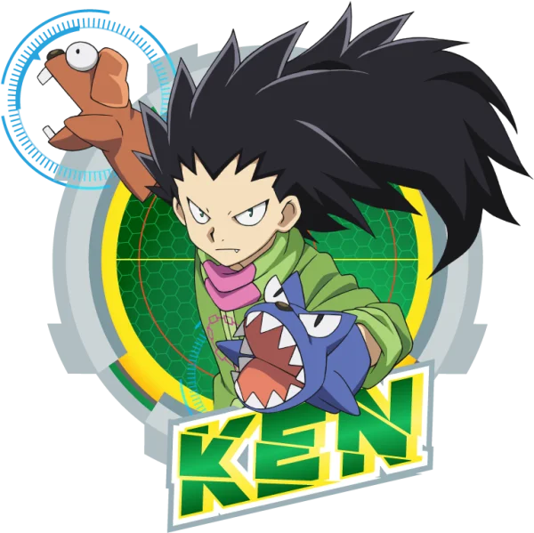 Ken Midori Beyblade Burst with Kerbeus & Cerberus PNG
