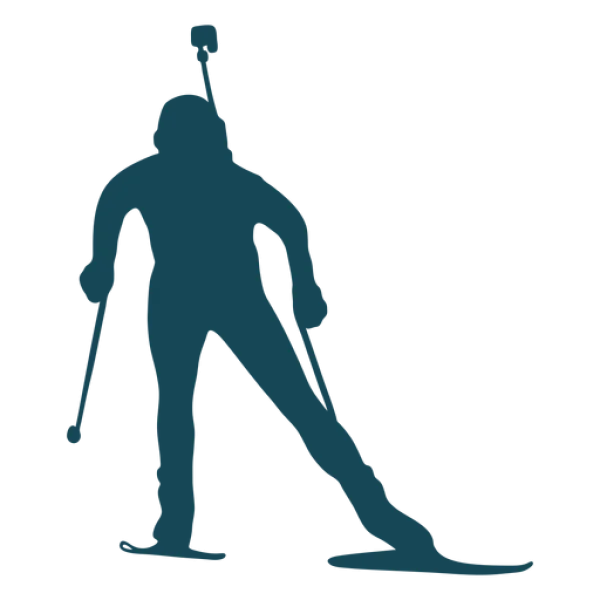 Biathlon Skier Silhouette PNG
