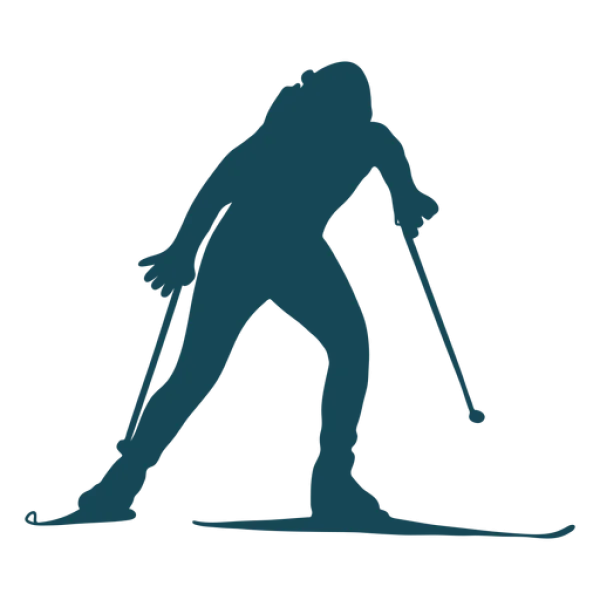 Cross Country Skier Silhouette PNG