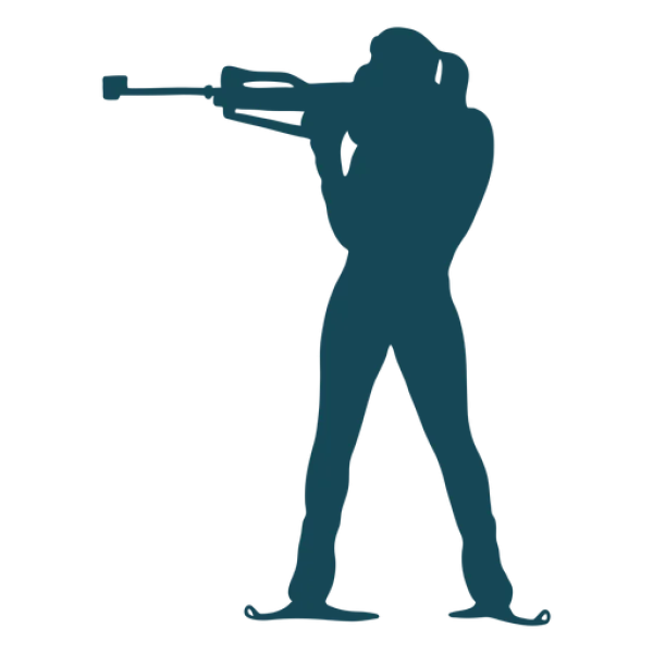 Biathlon Shooter Silhouette PNG