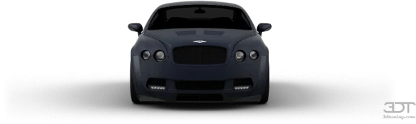 Dark Blue Bentley Continental GT Front View PNG