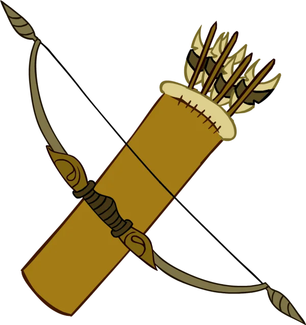 Bow and Quiver with Arrows PNG