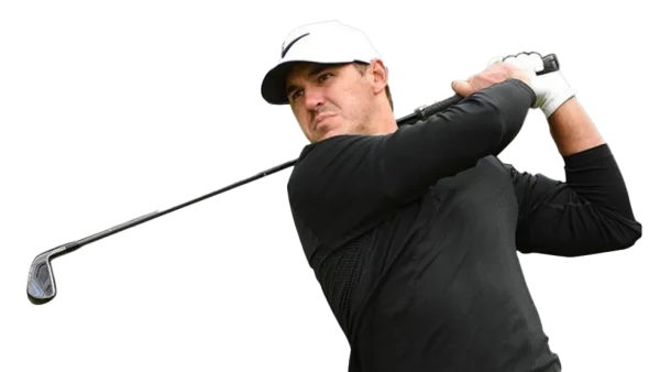 Professional Golfer Mid-Swing Transparent PNG