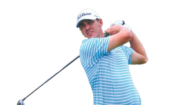 Male Golfer Swinging Golf Club PNG