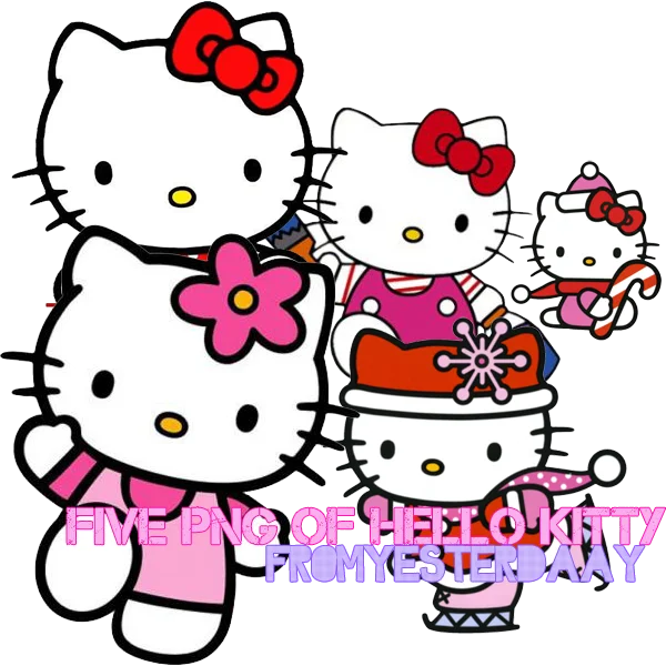 Hello Kitty Assortment Characters PNG