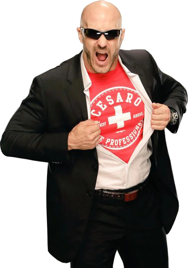 Cesaro WWE Wrestler Revealing Shirt PNG Transparent