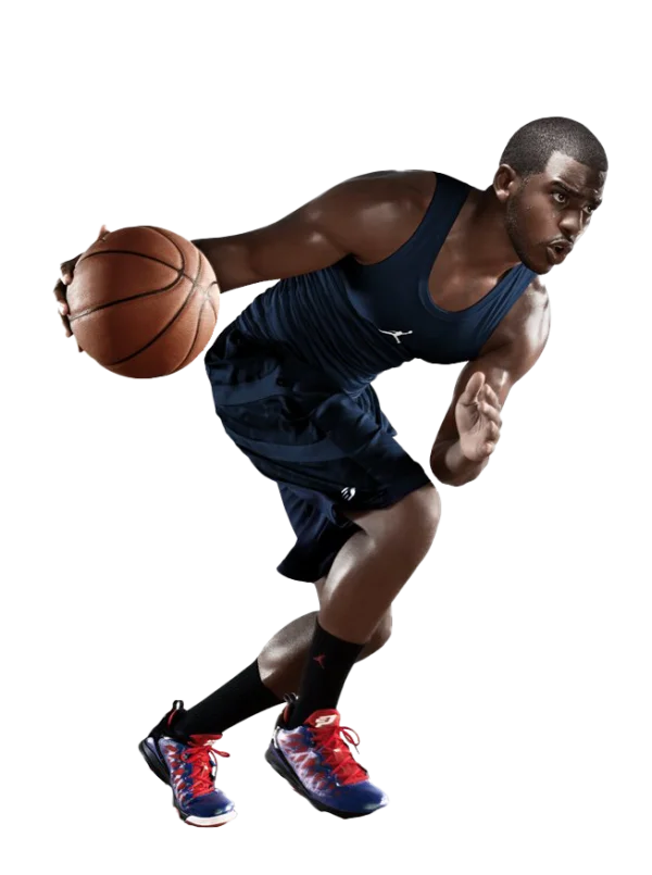 Basketball Player Dribbling PNG Transparent Background