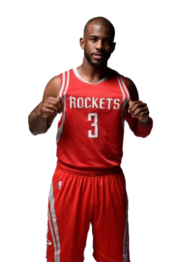 Chris Paul Houston Rockets Red Jersey #3 PNG