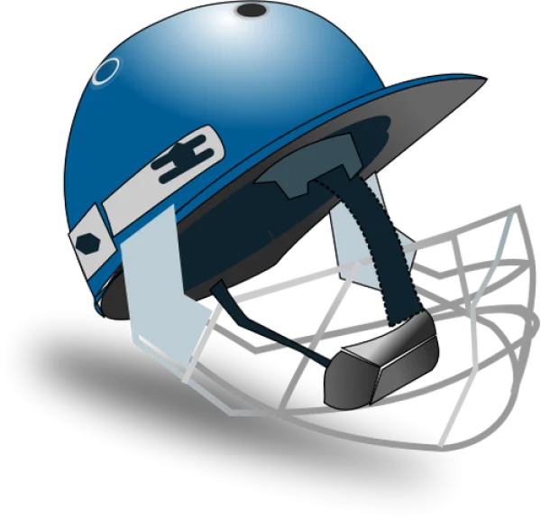 Blue Cricket Helmet PNG Transparent Background