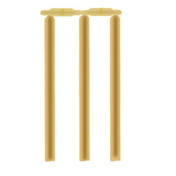 Cricket Stumps and Bails PNG Transparent Background