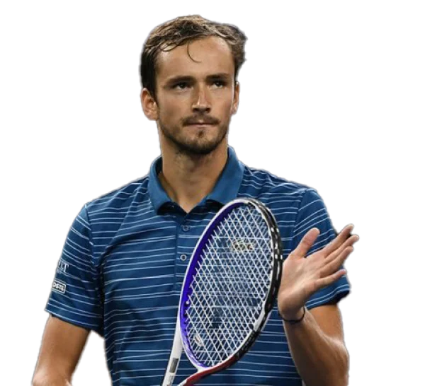 Daniil Medvedev Transparent PNG with Tennis Racket