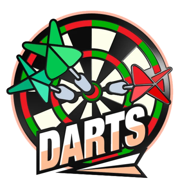 Darts Game Logo PNG Transparent Background