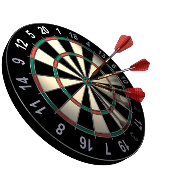 Dartboard with Darts PNG Transparent Background