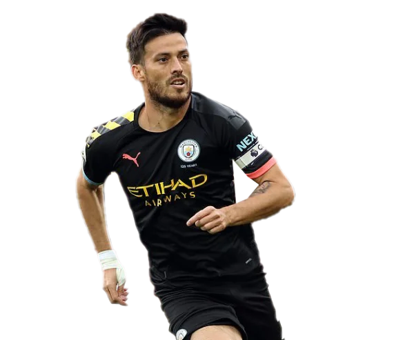 David Silva Manchester City Running Action PNG