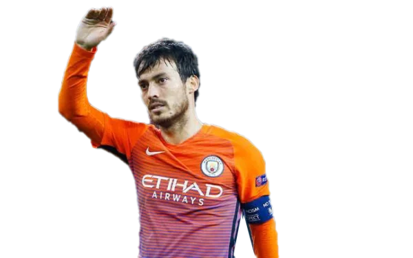 David Silva Manchester City Footballer Waving PNG