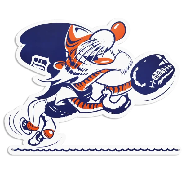 Running Tiger Football Player Mascot PNG