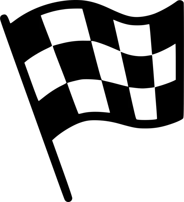 Black and White Checkered Flag Icon PNG