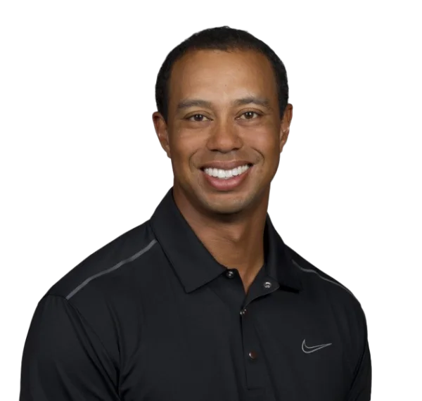 Tiger Woods Smiling Portrait PNG